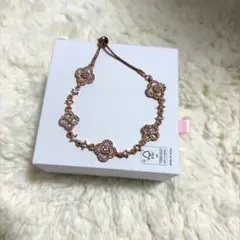 フラワーモチーフ ブレスレット ピンクゴールド