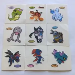 ポケモンパンシール　ポケモンデコキャラシール　9枚