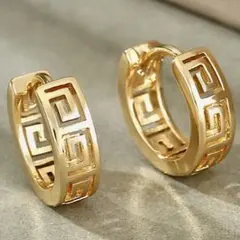 18KGP ソリッド フープピアス アヴァランチ系 極太 両耳用