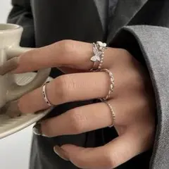 【在庫処分セール】レディース リング シンプル カジュアル 4点セット