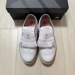 アディダス 新品 ゴルフシューズ スパイクレス MC87 ボア 白 24.5