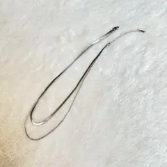 ネックレス 二連 スネークチェーン シルバー サージカルステンレス 新品