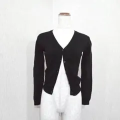 Le souk ルスーク ウール100% カーディガン ブラック シンプル 上品のサムネイル