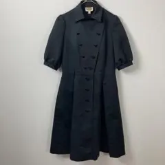 747 NAVE パフスリーブ　Aライン　フレアスカート　オールブラック