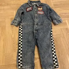 ミッキーマウス デニムロンパース 95cm ディズニー