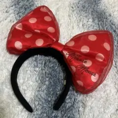 ミニーマウスリボンカチューシャ 赤