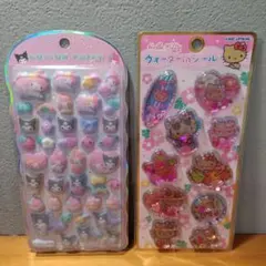 コットンパフィ　マイメロ　クロミ　ウォーターシール　日焼けキティ　セット