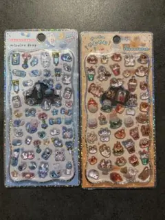 プチドロップステッカー　２枚　ぐーやむやむ　水色ドロップ