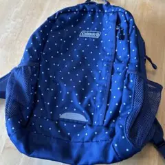 美品　キッズ向け　Coleman ネイビー ドット柄 リュック