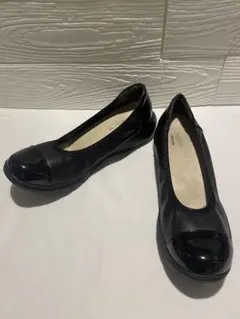 極美品　ラックラック 空飛ぶパンプス　 バレエシューズ　黒　24.5cm