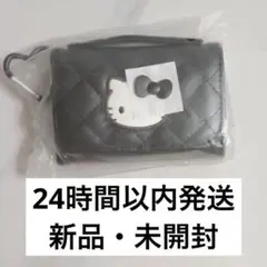 サンリオ ハローキティ ウォレット形コインパース（ミニチュアキルト） ブラック