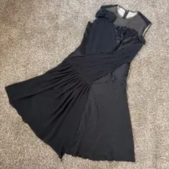 LANVIN COLLECTION ワンピース 38 ブラック アシンメトリー