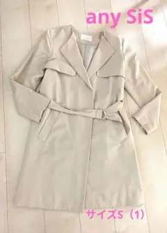 any SIS ベージュ トレンチコート ベルト付き