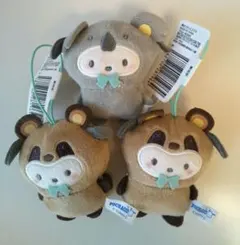 サンリオ　どうぶつ着ぐるみマスコット　たぬき編　コアラ編　ポチャッコ　３点
