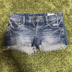 AZUL デニムショートパンツ フリンジヘム