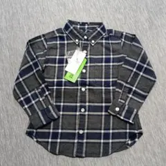 115サイズ　グリーンレーベルリラクシング　フランネルシャツ　チェック