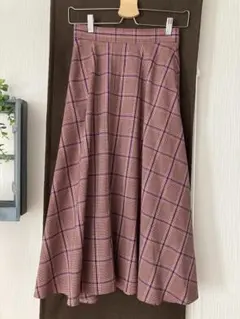 美品　IÉNA チェック柄 フレアスカート　34