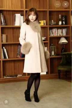 プロポーション ボディ ドレッシング ファー&ビジュー付きコート 5way