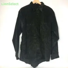 IZOD JEANS アイゾッド コーデュロイシャツ L ブラック 長袖 古着