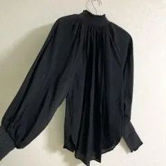 ブラックスタンドカラーシャツ