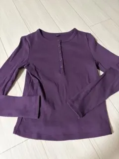 UNIQLO リブヘンリーネックT