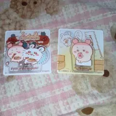 ちいかわ　アクリルシーンクリップ　モモンガ　古本屋　カニちゃん