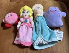 カービィ & ピーチ姫 &ロゼッタ姫&メタモンぬいぐるみセット