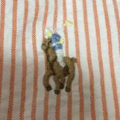 Ralph Lauren ボーイズ半袖シャツ ストライプ オレンジ