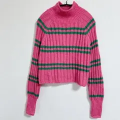 BDG アーバンアウトフィッターズ ニット ピンク グリーン ボーダー S