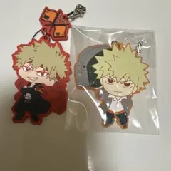 爆豪勝己 ラバーキーホルダー ラバーストラップ 2点セット 学ラン ヒロアカ