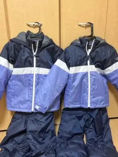 子供用スキーウェアセット ネイビー紫　140 双子