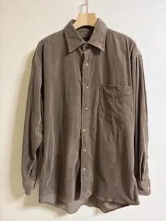 Clothing ブラウン コーデュロイ長袖シャツ M