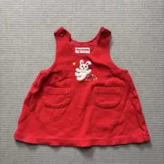 ミキハウス 赤 ワンピース 80