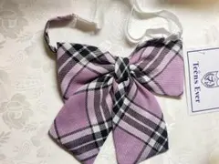 スクールリボン　制服　コスプレ　ピンクリボン　チェックリボン