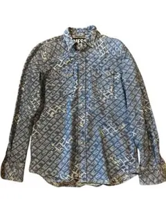 DIESEL ディーゼル　総柄ロゴ　デニムシャツ