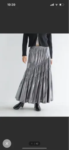 LOWRYS FARM グリッタープリーツスカート