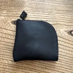 牛ヌメ革ブラックコインケース