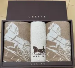 CELINE セリーヌ フェイスタオル2枚　ウォッシュタオル1枚 馬車柄のサムネイル