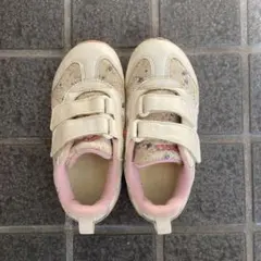 アシックス　スニーカー花柄　17センチ