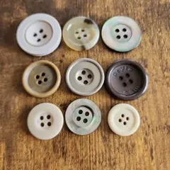 多色 丸型ボタン 4穴 9個セット