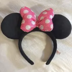 ミニーマウスカチューシャ　　スパンコール