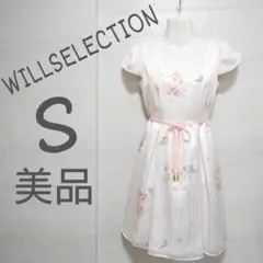 ウィルセレクション　羽刺繍花柄ワンピース