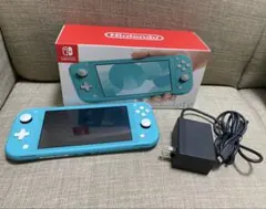 Nintendo Switch Lite ターコイズ 本体 充電器、外箱付き