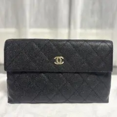 【シャネル】クラッチバッグ　キャビアスキン