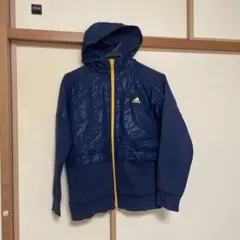 adidas ネイビー フルジップパーカー