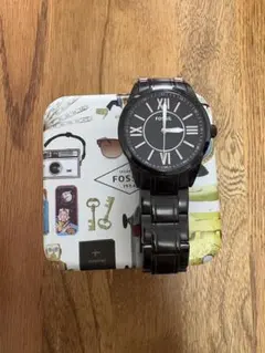 FOSSIL 腕時計 BQ1135 ブラック 缶ケース付きのサムネイル