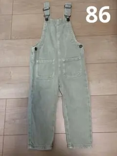 オーバーオール　緑　80センチ　男の子　女の子
