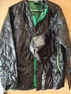 収納可能なダウンジャケット 黒と緑