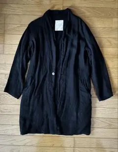 AUGUSTE PRESENTATION 即発送◎リネン100%コート 黒のサムネイル