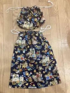 ハンドメイド くまちゃん セット 巾着バッグ ランチバッグ ベア― お弁当袋